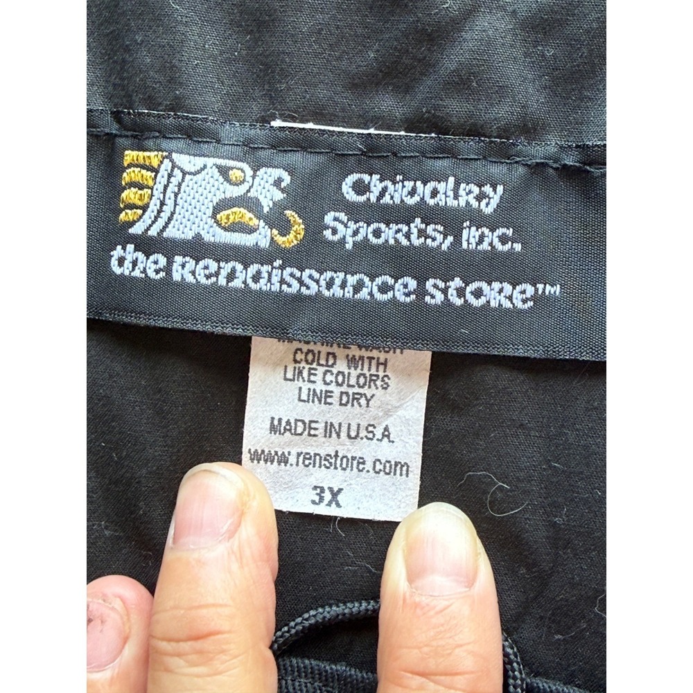 Chivalry Sports Renaissance Corset Bodice Black Lace Up Peplum Ren Faire 3X - Picture 4 of 10